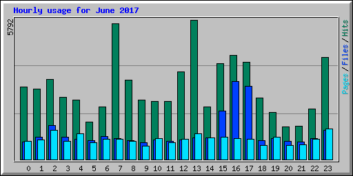 Hourly usage for June 2017