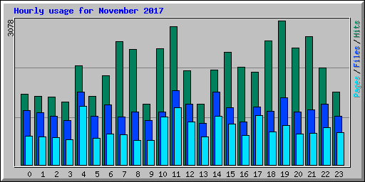 Hourly usage for November 2017